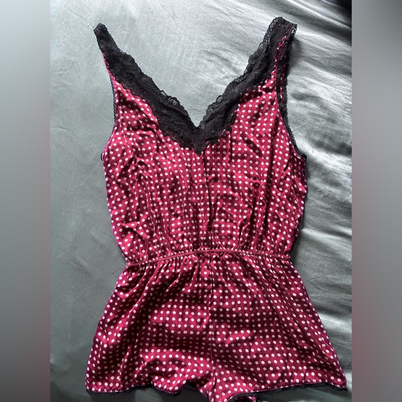 Stella McCartney Other - Stella McCartney Polka Dot Lace Trim Romper